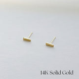 14K Sleek Bar Studs