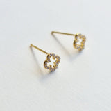 Crystal Clover Studs 6mm