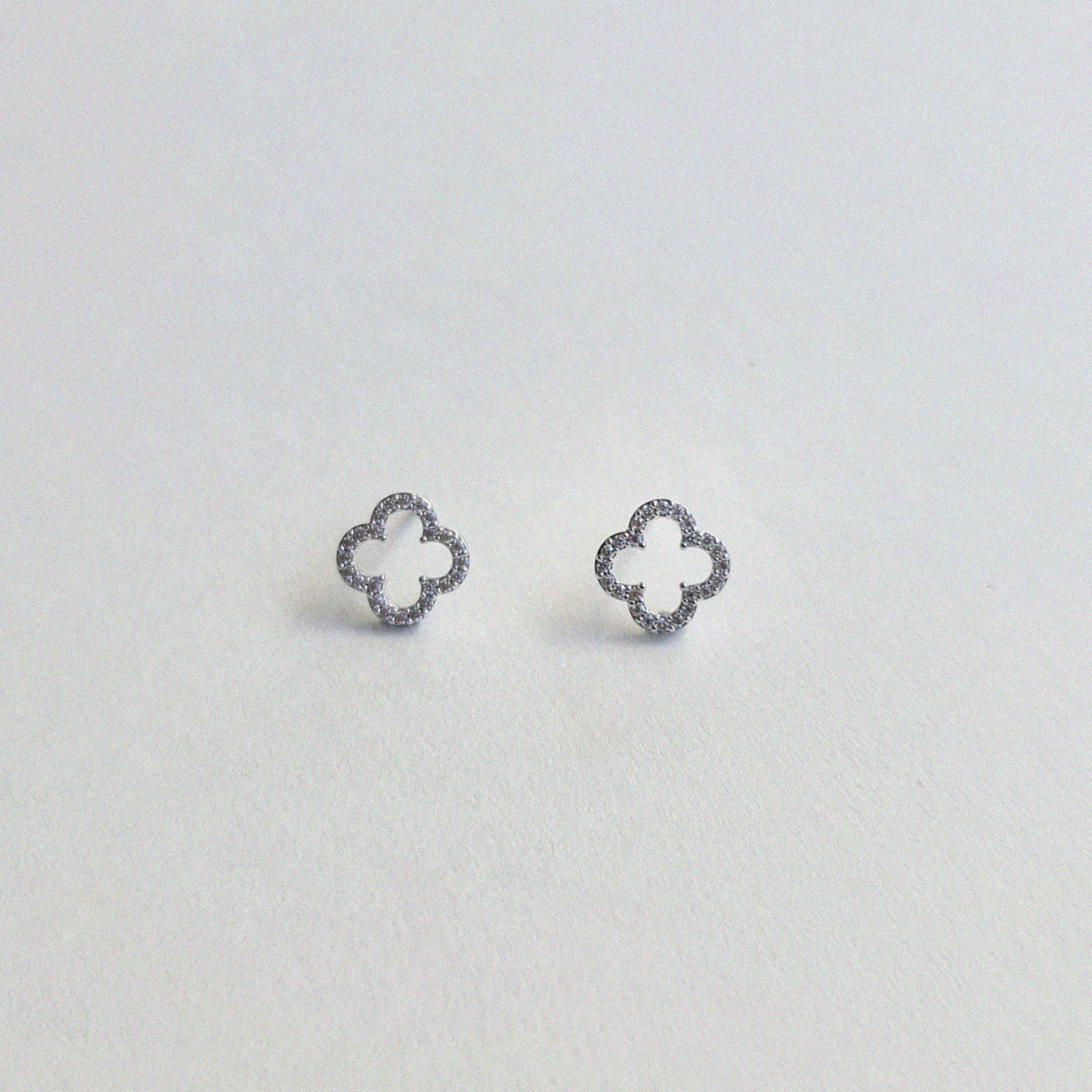 Crystal Clover Studs 10mm