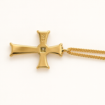Back of Eden Cross Necklace pendant showing the 925 stamp