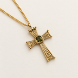 Eden Cross Necklace angled pendant detail