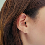 14K Petite CZ Line Studs