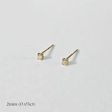 14K Perfect 4-Prong Lab Diamond Earrings