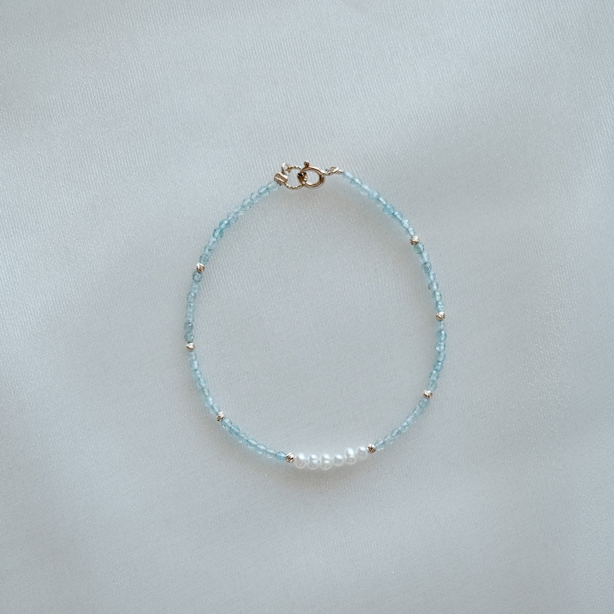 14K Gemma Beads Bracelet (2 Stone options)