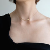 Gold Filled 7 Pressed Disc Necklace