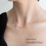 Gold Filled 7 Pressed Disc Necklace