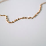 Gold Filled B Figaro Chain Necklace