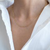 Gold Filled B Figaro Chain Necklace