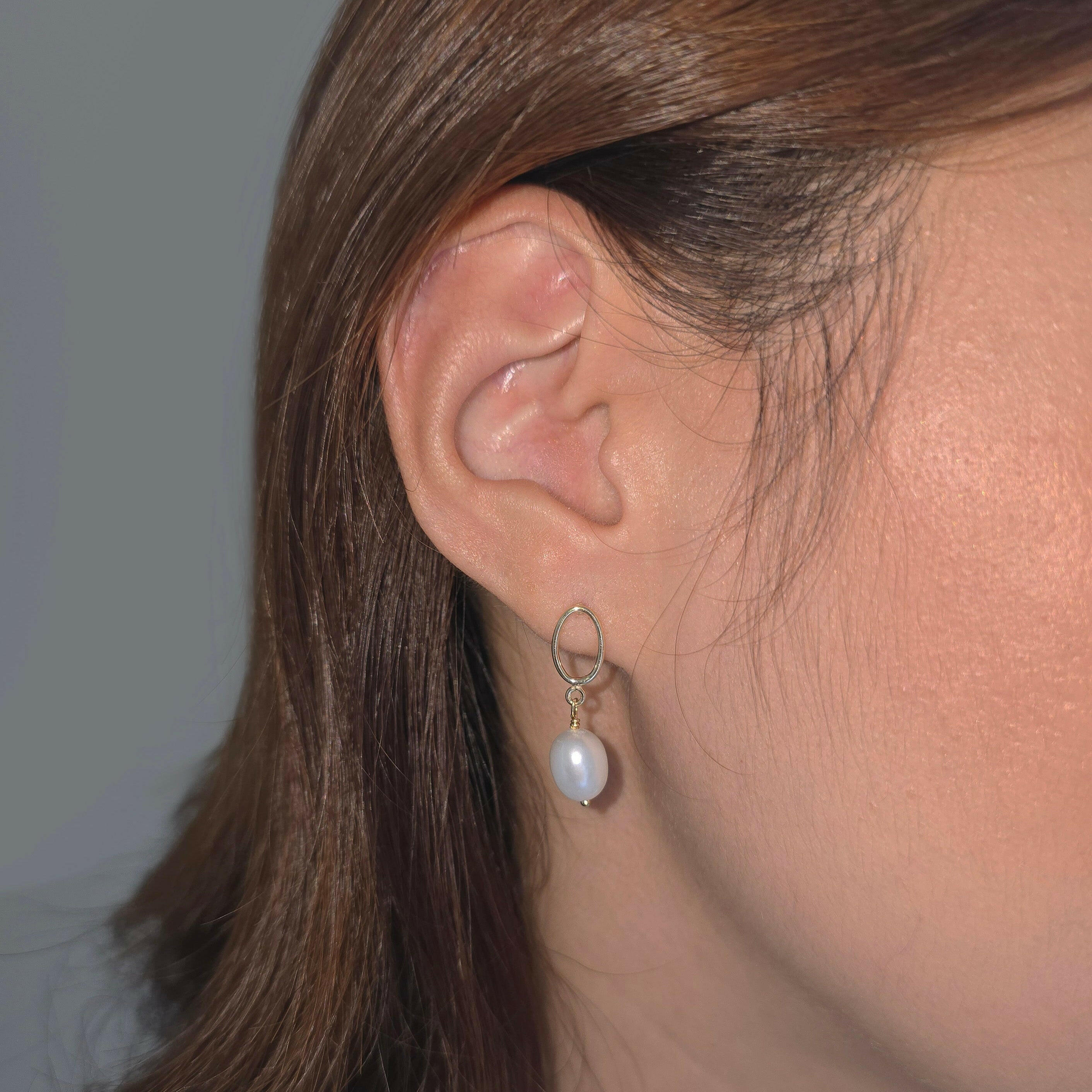 Gold Filled Celina Pearl Earrings.