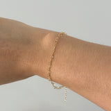 Gold Filled Linked Heart Bracelet