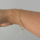Gold Filled Linked Heart Bracelet
