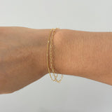 Gold Filled Linked Heart Bracelet