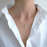 Gold Filled Maris Shell & Pearl Necklace