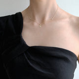 Gold Filled With Leaf Necklace