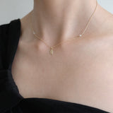 Gold Filled With Leaf Necklace