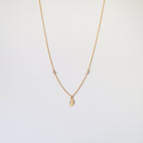 Gold Filled With Leaf Necklace