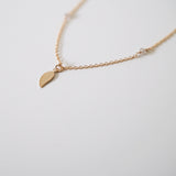 Gold Filled With Leaf Necklace