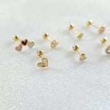 14K Mia Heart Cartilage Earring