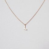10K Just Initial Necklace