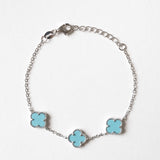 Triple Turquoise Clover Bracelet