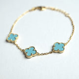 Triple Turquoise Clover Bracelet