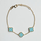 Triple Turquoise Clover Bracelet