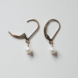 Olivia Pearl Gold Filled Earrings / 3 Sizes