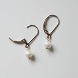 Olivia Pearl Gold Filled Earrings / 3 Sizes