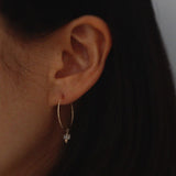 Gold Filled Lei Moonstone Hoops