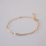 Mari Pearl Gold Filled Link Chain Bracelet