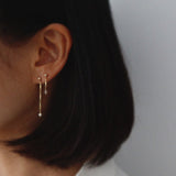 Lydia Chain With Pearl Gold Filled Earrings