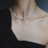 Audrey Pearl Chain Necklace