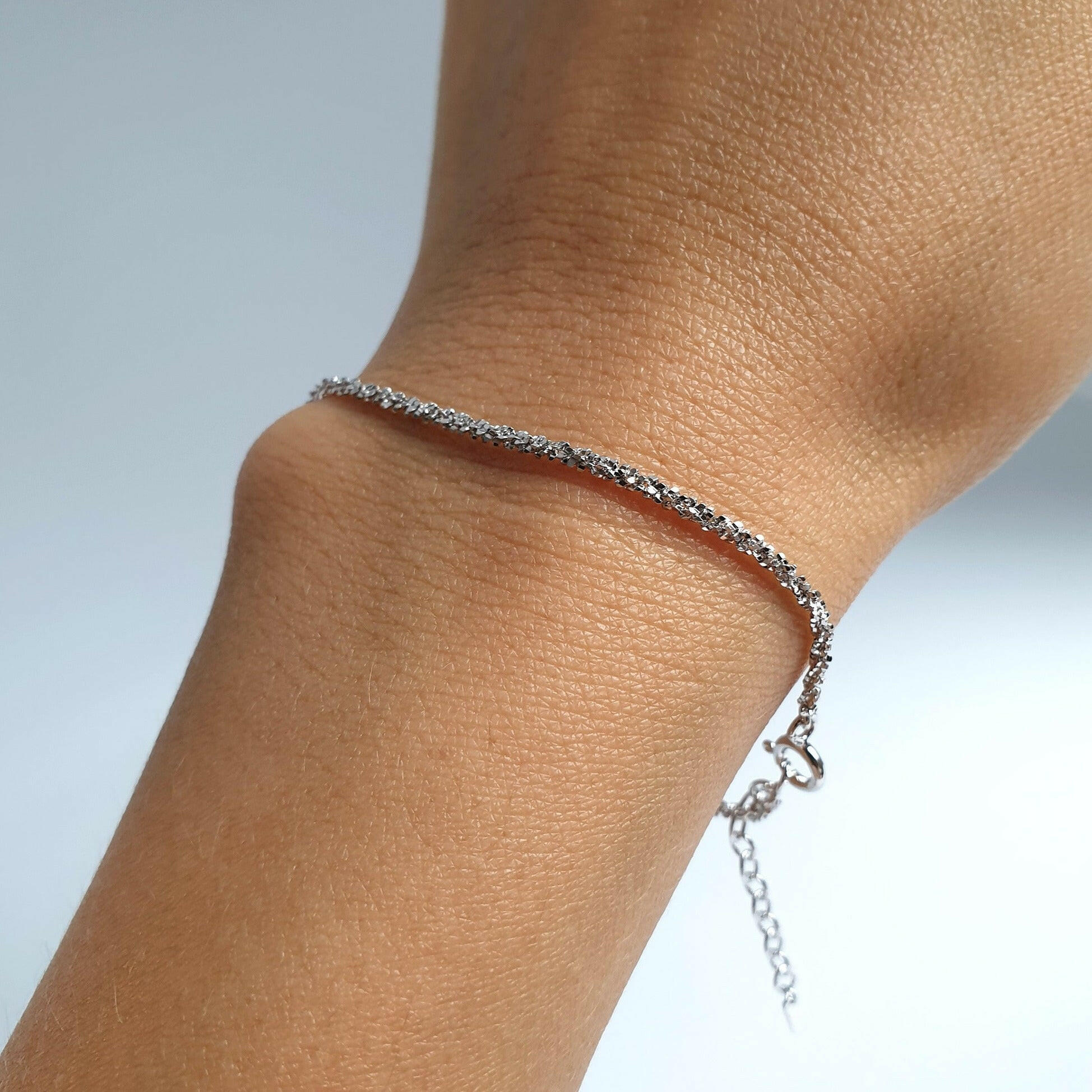 Basa Bracelet with elegant design featuring a unique sand textured chain for sophisticated style