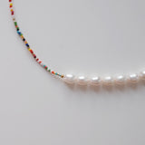 Rainbow Meets Pearl Necklace