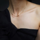 Dia Cut Link Chain Necklace