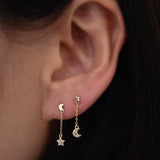 Sky Chaser 14K Solid Gold Earrings