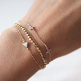 Double Crystal Cross Bracelet