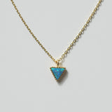 Little Triangle Blue Opal Necklace