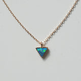 Little Triangle Blue Opal Necklace