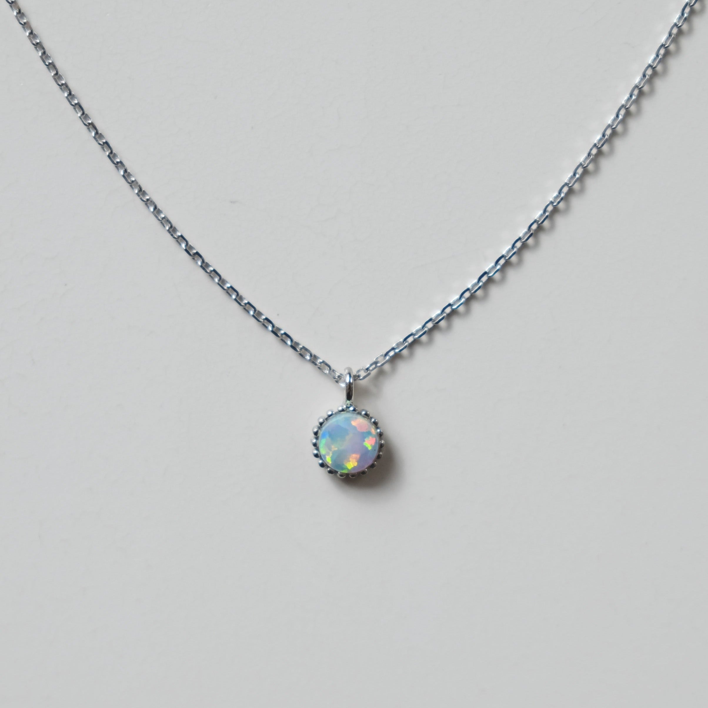 Little White Opal Necklace