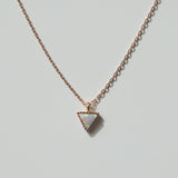 Little Triangle White Opal Necklace