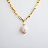 Pearl Link Chain Necklace_Sterling Silver