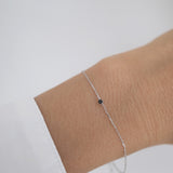 Petite Crystal Silver Bracelet 2mm